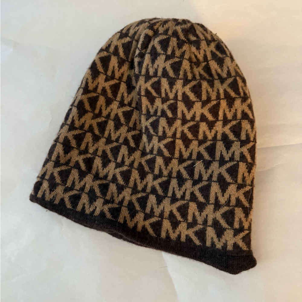 Vintage Michael Kors Logo Knit 100% Wool Beanie – Early 2000s Y2K